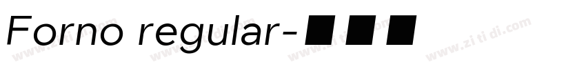 Forno regular字体转换